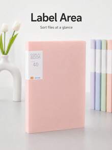 Bìa đựng tài liệu A4 40 ngăn, bìa trình bày túi trong suốt màu macaron, bìa kẹp hồ sơ PP nhẹ, phù hợp cho tài liệu trường học văn phòng, chứng chỉ, ghi chú, tác phẩm nghệ thuật, bản nhạc, bài kiểm tra, lưu trữ hồ sơ, đồ dùng quay lại trường học - Nhiều màu - Xem 11