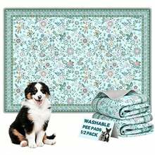 1pc/2pcs Washable Dog Pee Pads, Reusable Fashionable Non-Slip Leak-Proof Pet Training Pads For Dog Crate And Floor - one-size - View 7