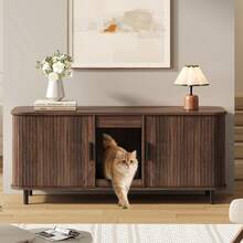 Furniture Brown 140 X 50 X 60 Cm - Walnut - 查看 4
