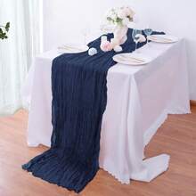 1pc Cheesecloth Table Runner, Semi-Transparent Gauze Tablecloth, Bohemian Or Rustic Style Wedding Table Decor, Suitable For Wedding Decoration, Arch Drapery, Bridal Shower, Holiday Party Decor - Multicolor - View 65
