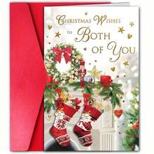 Charming Christmas Greeting Card With Envelope - Perfect For Sisters, Brothers Or Best Friends - Beautiful Design With Holiday Socks Theme - Sets - View 1