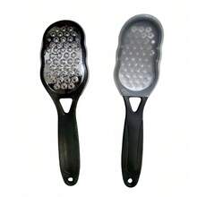 1pc Professional Stainless Steel Foot File, Pedicure Tool, Splash-Proof Guard Design, Ergonomic Curved Handle For Easy Grip And Stainless Steel Coarse/Fine Grit Exfoliating Surface - Durable Foot Skin Removal Tool - Multicolor - View 9