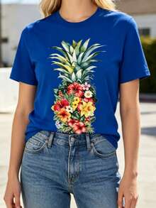 Women T-Shirts - 藍色 - 查看 8
