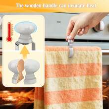 Kitchen Towel Rack, Heat-Resistant Steel - Provides Strong Grip For Thick Towels And Linens In Microwave, Oven And Dishwasher | Practical Kitchen Storage Box, Ideal Gift For Housewives And Mothers, White - Multicolor - View 3
