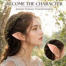 2/4pcs Cosplay Fairy Elf Pointed Ears, Soft Tips, Anime Party Costume Accessories For Halloween And Christmas Parties - Multicolor - View 4