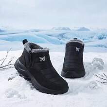 Speed goat Women's 2026 Winter New Fashion Comfortable Versatile Thick Warm Snow Boots Ankle Boots Zipper Convenient Ankle Boots - Black - View 5