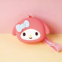 1pc Sanrio‑Themed Cartoon Character Silicone Mini Wallet Keychain, Portable Earphone Storage Pouch, Bag Decorative Charm, Gift Accessory - Coin Purse - View 11