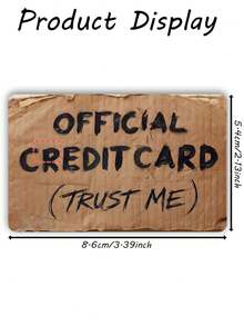 1pc Funny Official Credit Card Cover Sticker Protective Card Sleeve, Paper Style "TRUST ME" PVC Material Anti-Fingerprint Durable Anti-Scratch Wear-Resistant Skin, Party Birthday Gift, Suitable For Men And Women, Small Chip Card, Bank Card, Credit Card, Transit Card, Key Card, Student Campus Card Personalized DIY, Privacy Protection - Multicolor - View 13