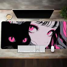 Anime Girl Extra Large Mouse Pad, Game Table Pad, Large Keyboard Pad, Washable, Rubber Anti Slip Bottom, Gift Mouse Pad, Desktop Protection Pad, Study Table Pad, Multiple Sizes Available, Computer Keyboard Pad, Laptop Pad - View 1