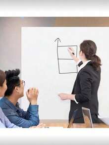 1 Roll Removable Whiteboard Wallpaper, Suitable For Walls, Doors, Glass, Easy To Peel Off Without Residue, Space-Saving, Suitable For Home, Office, Classroom, Whiteboard Sticker For Presentations And Lessons - Multicolor - View 9