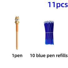 11pcs Erasable Neutral Pen Set, Includes 1 Pen + 10 Refills (Blue Ink), Pen Body With Built-In Eraser. Suitable For Note-Taking, Daily Writing, High-Quality Office And Student Stationery, Great Birthday Gift - Multicolor - View 13