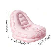Portable Inflatable Lounge Chair, High Back Foldable Lazy Sofa Chair, Ergonomic Air Couch For Indoor Outdoor Camping, Living Room, Bedroom, Balcony & Patio - A - View 11