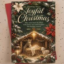 1 Greeting Card + 1 Envelope, Cute Christmas Card, Kangaroo And Gingerbread Man Theme, Merry Christmas, Gift For Friends, Winter Holiday Art Card - Single Piece - View 5