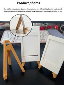 White Mini Instant Photo Frame, Small Easel-Style Photo Frame, Easel-Shaped Photo Display Stand, Reusable Desktop Photo Decor, Multi-Scene Universal Desktop Decoration, Ideal Gift For Friends, Classmates And Family - Multicolor - View 11