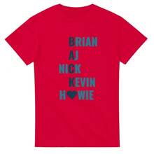Brian  Nick Kevin Howie Boys Are Back Heavyweight Unisex Crewneck T-Shirt - 白色 - 查看 9