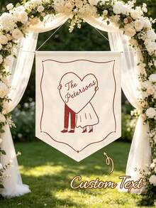 Banner Pernikahan dengan Nama Keluarga Kustom, Banner Nama Pernikahan, Perlengkapan Foto Pernikahan, Banner Logo Pernikahan yang Dipersonalisasi, Banner Hadiah Pengantin Baru, Dekorasi Pernikahan Luar Ruangan, Perlengkapan Foto - MultiWarna - View 7
