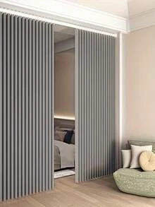 1pc Rodless Folding Partition Curtain, All-Season Door Curtain Cover, Rental Bed Folding Partition Curtain, Premium Quality, Suitable For Living Room, Bedroom Curtains And Other Scenes - 1PC - View 6