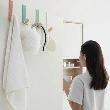 Multi-Functional Clothes Hangers, Practical Hooks On The Door, Metal Material, Easy To Install, Multi-Purpose Storage Hooks For Coats, Towels, Hats, Bags, Suitable For Use In Bathrooms, Bedrooms, Wardrobes, And Closets - Multicolor - View 7