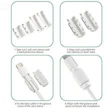 20pcs USB Cable Protector/Charger Protector, Silicone Cable Protector Anti-Pull Protection Sleeve, Suitable For Phone Charger, Data Cable, Earphone Cable Anti-Breakage Protection Sleeve, Home And Office Accessories - A - View 2
