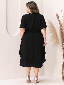 Plus Size Dresses - Black - View 3