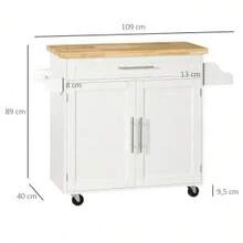 Mobile Storage Islands - White - View 1