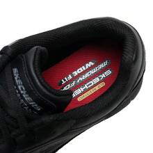 Skechers 男士防滑耐磨軟底上班通勤輕便商務休閒運動鞋 - 黑色 - 查看 9