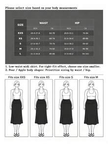 Brown Pleated Waist Fishtail Hem Low Waist Midi Skirt, Slim Fit Bodycon Skirt, Casual Commute - Coffee Brown - View 6