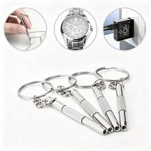 8pcs Mini 3-In-1 Screwdriver Set (With Keychain) - Glasses, Watch And Phone Repair Tools, Suitable For Home And Industrial Use, Portable Multi-Function Screwdriver - One Size - View 2