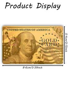 1pc Gold Official Credit Card Sticker Privacy Protection Card Skin, Wealth National Day Holiday Gift PVC Material Anti-Fingerprint Anti-Scratch Wear-Resistant Card Sleeve Skin, Suitable For Chip Cards, Bank Cards, Credit Cards, Transportation Cards, Student Campus Cards Personalized DIY - Multicolor - View 13