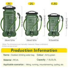 NEWBOLER 1.5L/2L Water Bladder Water Reservoir Hydration Pack Storage Bag Running Hydration Water Bag - Multicolor - View 13