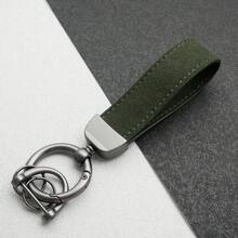 1件個性化PU皮革商務風鑰匙圈，客製化雷雕姓名極簡鑰匙環，防丟鑰匙掛件，父親節與情人節理想禮物 - 彩色 - 查看 16