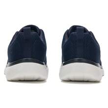 Skechers Men's Breathable Flyknit One-Piece Soft Sole Cushioned Daily Running Shoes - Navy Blue - View 8