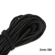Random Color 1 Meter,5/10meter,Soft Round Elastic Band Flat Rubber Band Waistband Elastic Cord Mask Making,Halloween, Christmas - Multicolor - View 12