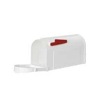 Medium White Plastic Post Mounted Mailboxes - AsPic - View 10