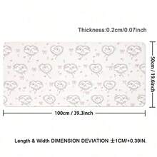 1pc Anime Cute Girl PC Gaming Mouse Pad, Pink, Best Friend Style, Computer Office Accessory, Large Gaming Player Anti-Slip Keyboard Extension Pad - View 14