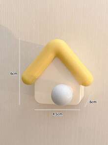 5pcs/1pc Cute House Shaped No-Drill Strong Adhesive Hooks, Decorative Practical Storage Hooks, Suitable For Bedroom Bathroom Kitchen Entryway Home Miscellaneous Storage Decoration, Room Decoration, Autumn Home Decor - Multicolor - View 13