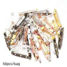 50pcs Iron Perforated Brooch Pins With Safety Clasp, Corsage Base Pins With Lock Head, Tie Pin, DIY Corsage Badge Hair Accessory Base, Jewelry Making Supplies - Brooch Base - View 27