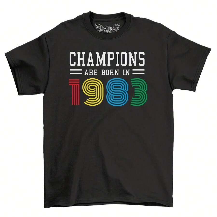ShirtShack S Are Born In 1983 40th 's Funny T-Shirt 100% Cotton Shirt - 款式 - 查看 1