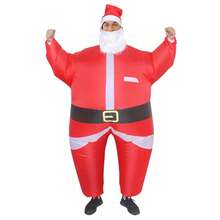Halloween Christmas Party Santa Claus Inflatable Costume, Unisex Inflatable Costume, Holiday Personalized Outfit Inflatable Costume, Blower Included, Battery Not Included - Santa Claus - View 1
