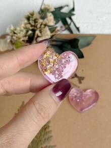 1pc 4-In-1 Heart-Shaped Silicone Mold, Creative DIY Epoxy Resin Mold, Can Make Cracked Diamond Texture Heart Pendant, Suitable For Home Decor And Gift Making, Aromatherapy Candle Handmade Casting Mold, Artistic Decorative Plaster Mold - 01-straight-eared Rabbit Tray Silicone Mold - View 11