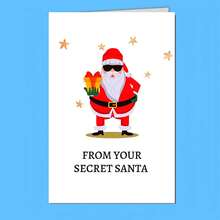1 Set Secret Santa Card Set With Envelopes - Self-Sealing Blank Christmas Cards, Suitable For Parties, Weddings, Birthdays - With Name/Message Space, Perfect For Anonymous Fun Gift Exchange ( Design) - Sets - View 4