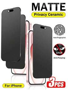 3pcs 17 Pro Max Matte Privacy Screen Protector. Made Of Soft Material. Compatible With IPhone 18 Pro/18 Pro Max/17 Pro Max/17/17 Pro/16/16 Pro/16 Pro Max/15/14/13/12/11 Series. Essential Screen Protector For Daily Use, Office And Home Environments. Phone Screen Protector, Phone Accessories. Privacy Protection, Waterproof, Shockproof, Anti-Drop, Anti-Scratch. - Black - View 36
