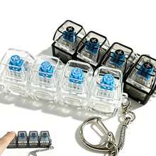 4-In-1 Keyboard Fidget Toy, Keyboard Stress Relief Button Clicker, Keyboard Stress Relief Keychain, Button Pressure Relief Stress Gift (No Light) - Multicolor - View 10