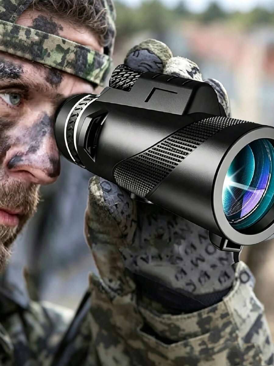 1pc Monocular Telescope High Definition Outdoor Telescope Low Light Night Vision Phone Photography Monocular - Multicolor - View 1