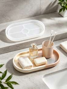 1PC Fashion Silicone Oval Plate Mold, Suitable For DIY Handmade Use - Oval Tray Silicone Mold - View 8