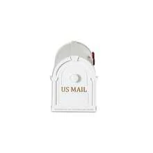 Medium White Plastic Post Mounted Mailboxes - AsPic - View 4