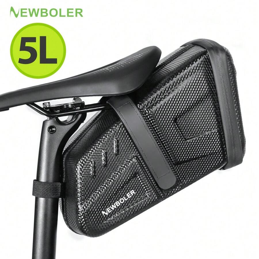 NEWBOLER Bicycle Seat Bag Portable Bike Saddle Bag EVA Hard Shell Bike Tail Bag MTB Road Bike Bag Accessories