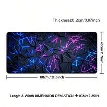 1pc Creative Fashion Geometric Design Extended Gaming Mouse Pad, Large Gaming Mouse Waterproof With Rubber Base, Non Slip Desktop Pad, Suitable For Home And Office, Abstract Painting - View 15