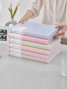 Bìa đựng tài liệu A4 40 ngăn, bìa trình bày túi trong suốt màu macaron, bìa kẹp hồ sơ PP nhẹ, phù hợp cho tài liệu trường học văn phòng, chứng chỉ, ghi chú, tác phẩm nghệ thuật, bản nhạc, bài kiểm tra, lưu trữ hồ sơ, đồ dùng quay lại trường học - Nhiều màu - Xem 1