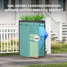 Outdoor Multi-Functional Cabinet Grey – With Integrated Planter And Waste Bin Compartment - 灰色 - 查看 7